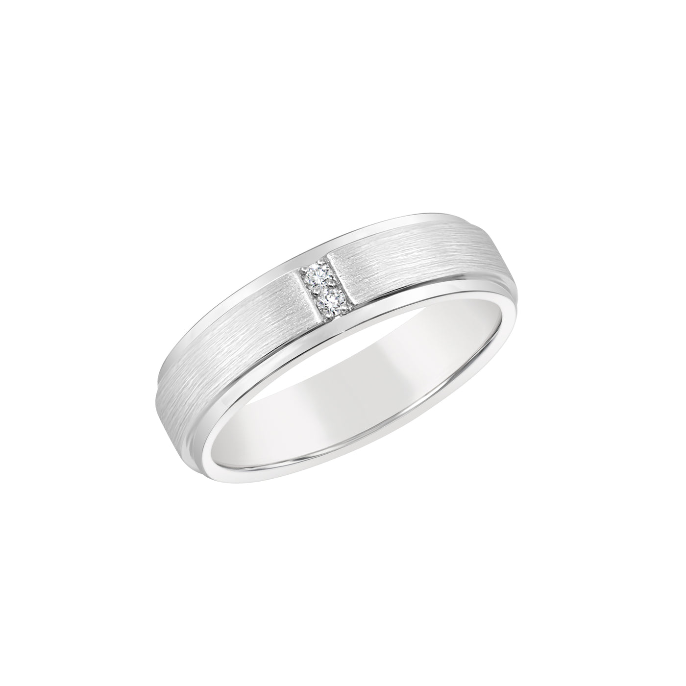 Sterling Silver Gents Ring set with Lab Grown Diamonds