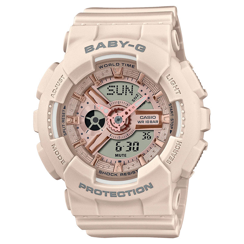 BABY G DUO PINK&BEIGE WORLDTIME WATCH