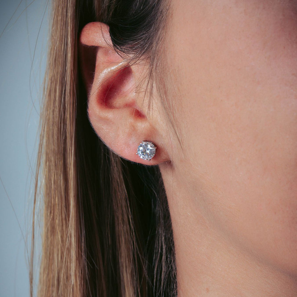 GEORGINI CLEAR ROUND STUDS