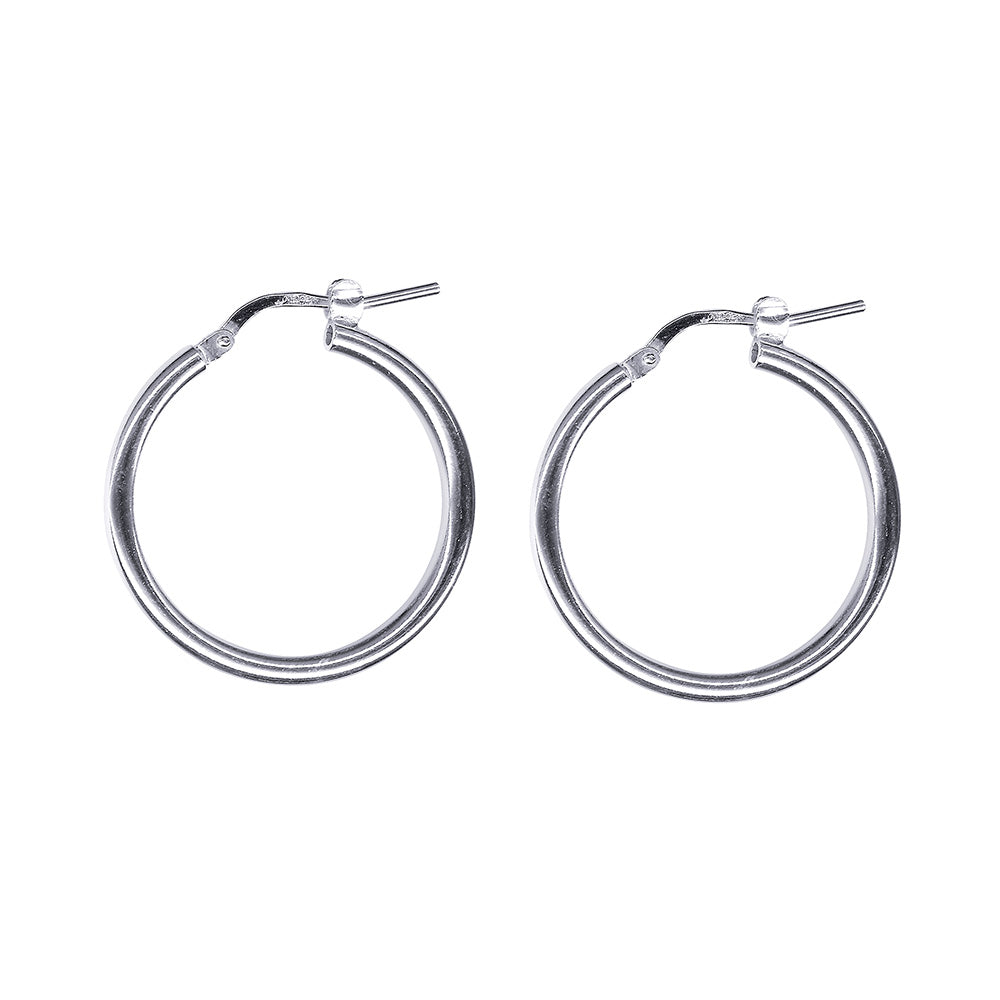 Sterling Silver - Italian Plain Hoop