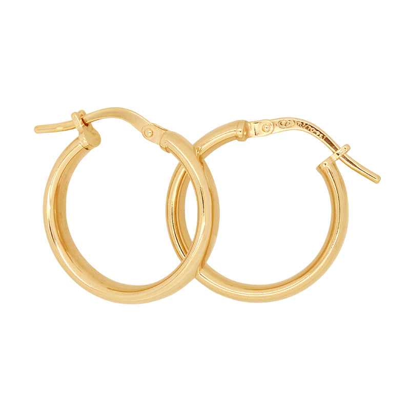 9k Yellow Gold and Silver Bonded Earrings