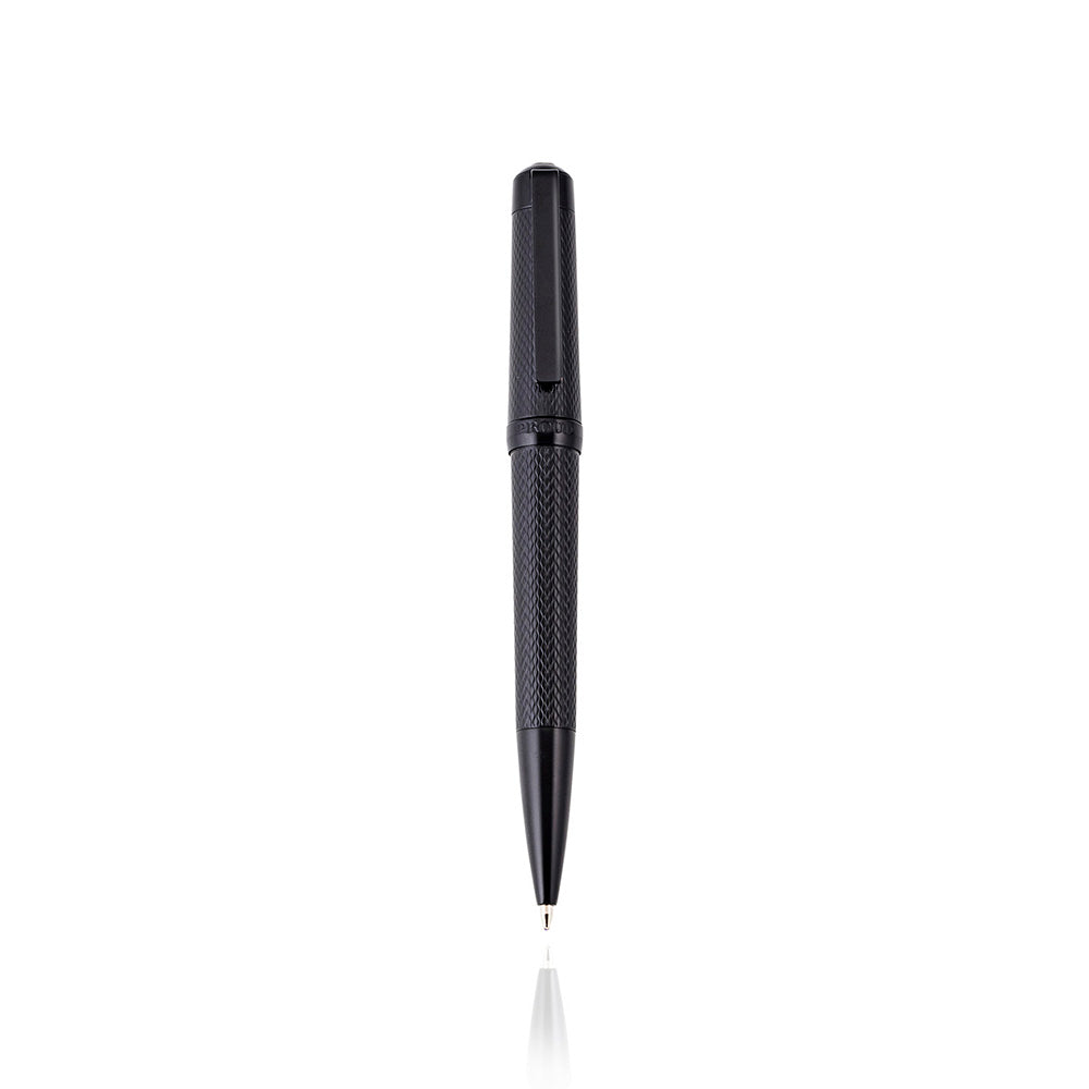 Black plated Mesh Ballpoint Pen