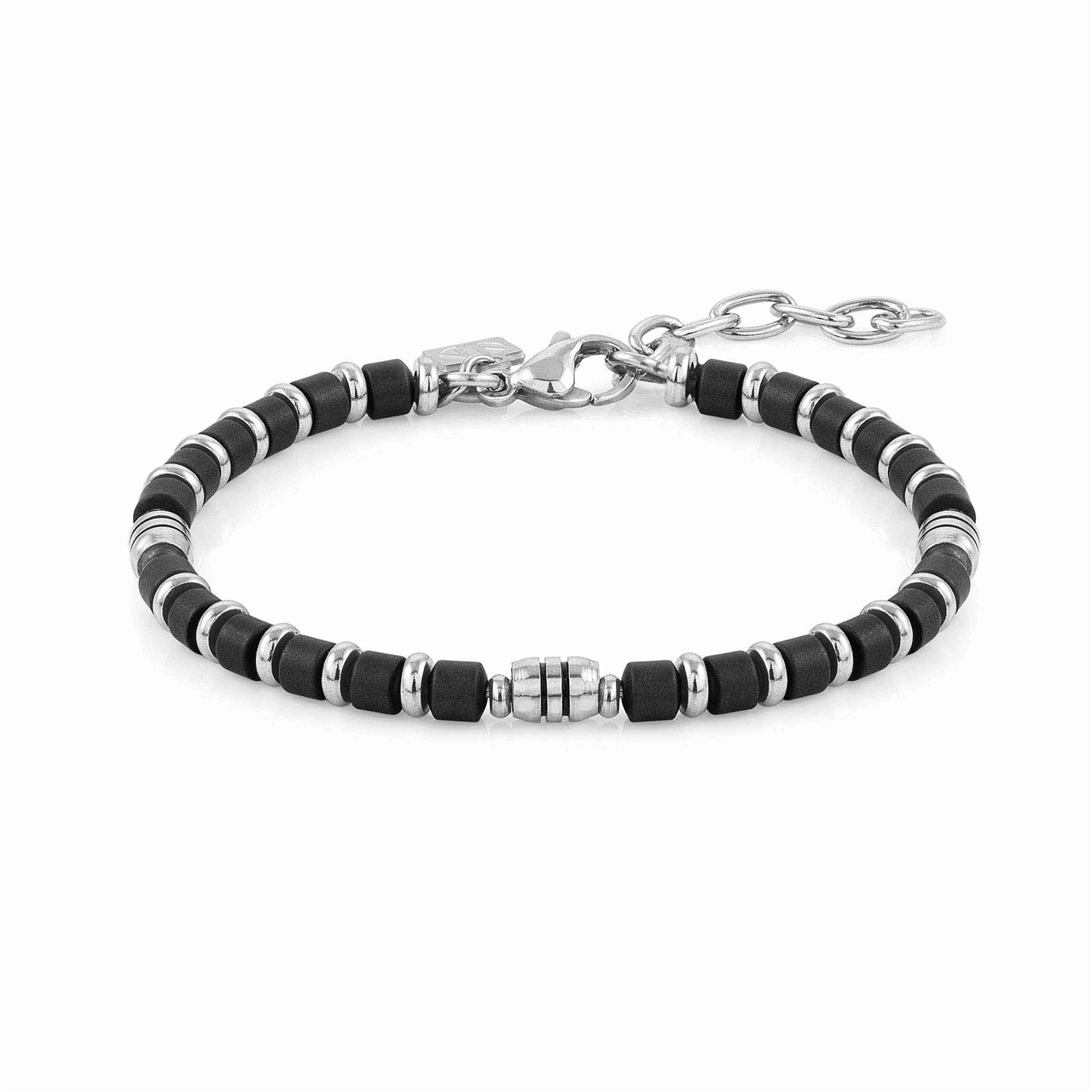 Nomination Instinct Bracelet In Stainless Steel And Black Hematite