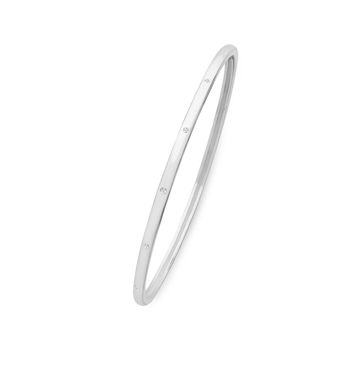 Sterling Silver Diamond BANGLE