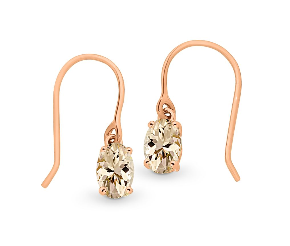 9ct RG MORGANITE EARRINGS