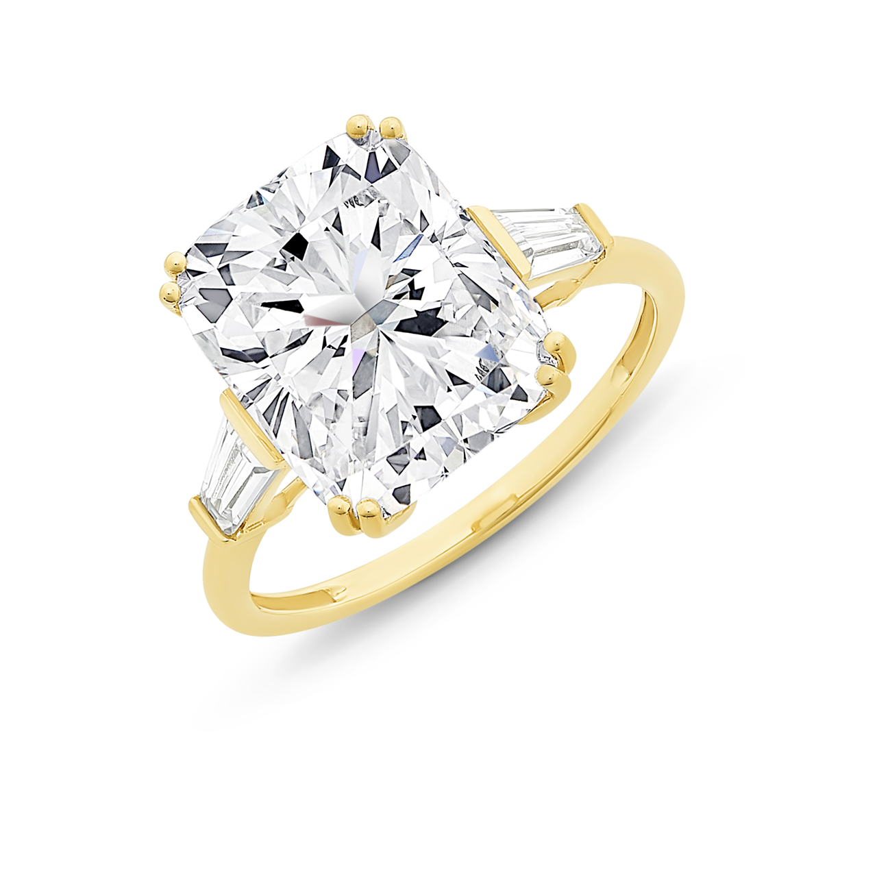 9ct Yellow Gold CZ RING