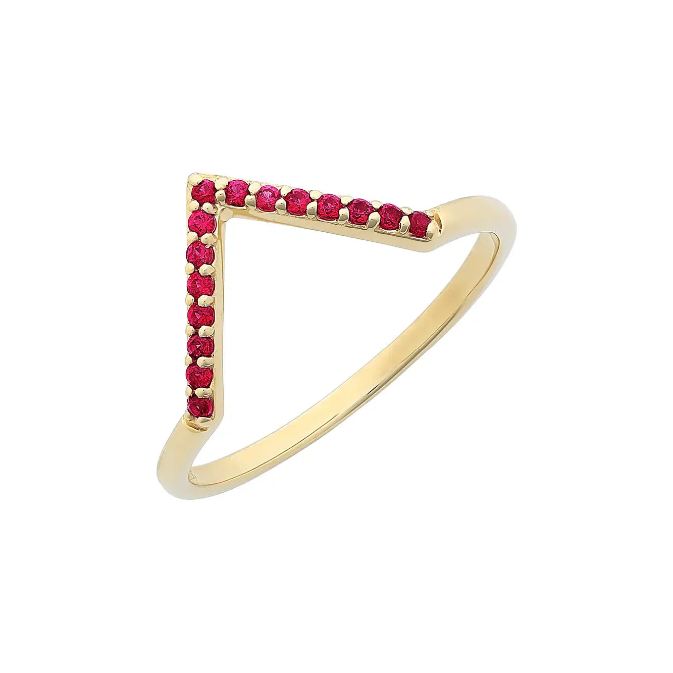 9ct YELLOW GOLD NATURAL RUBY RING M2978