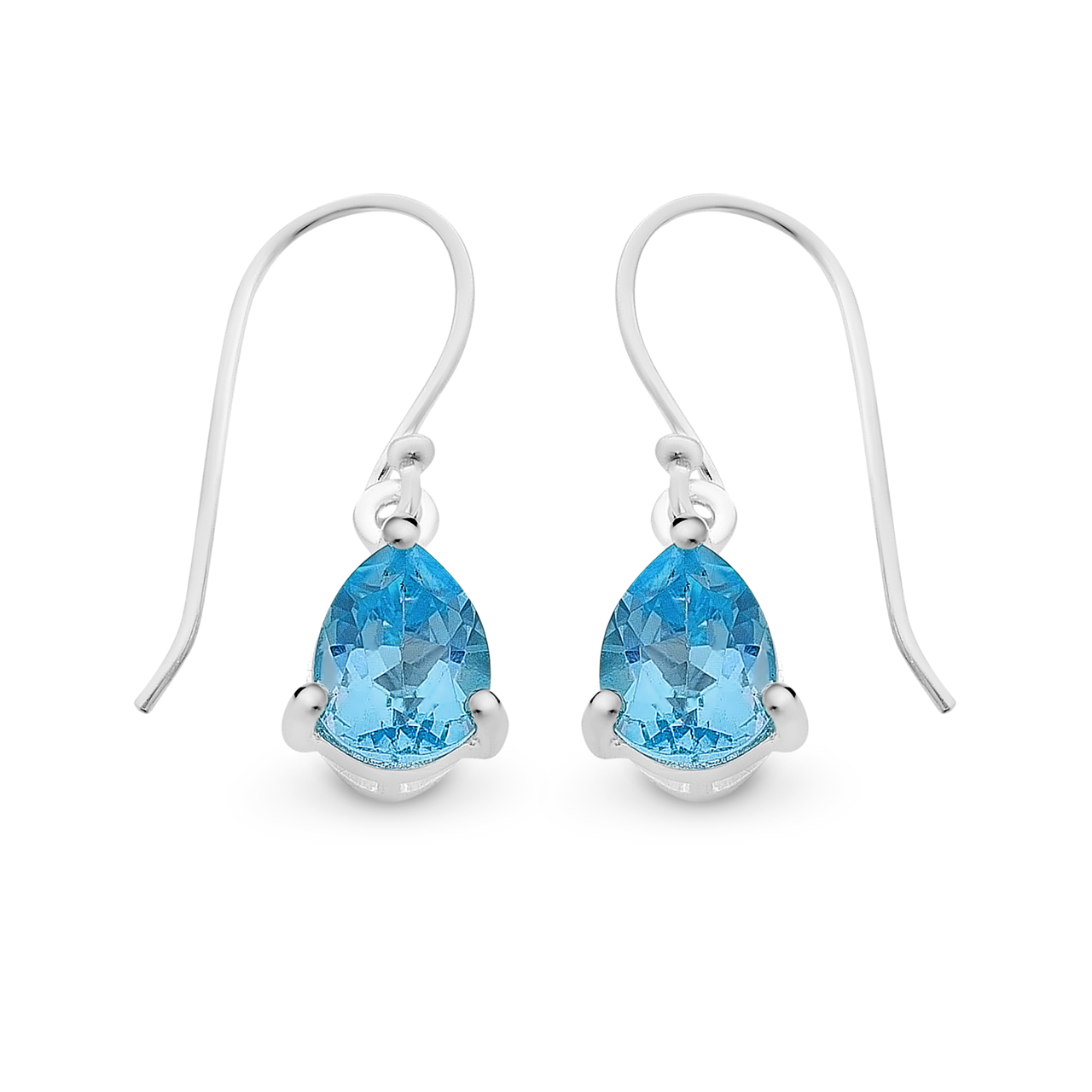 Sterling Silver blue topaz earrings