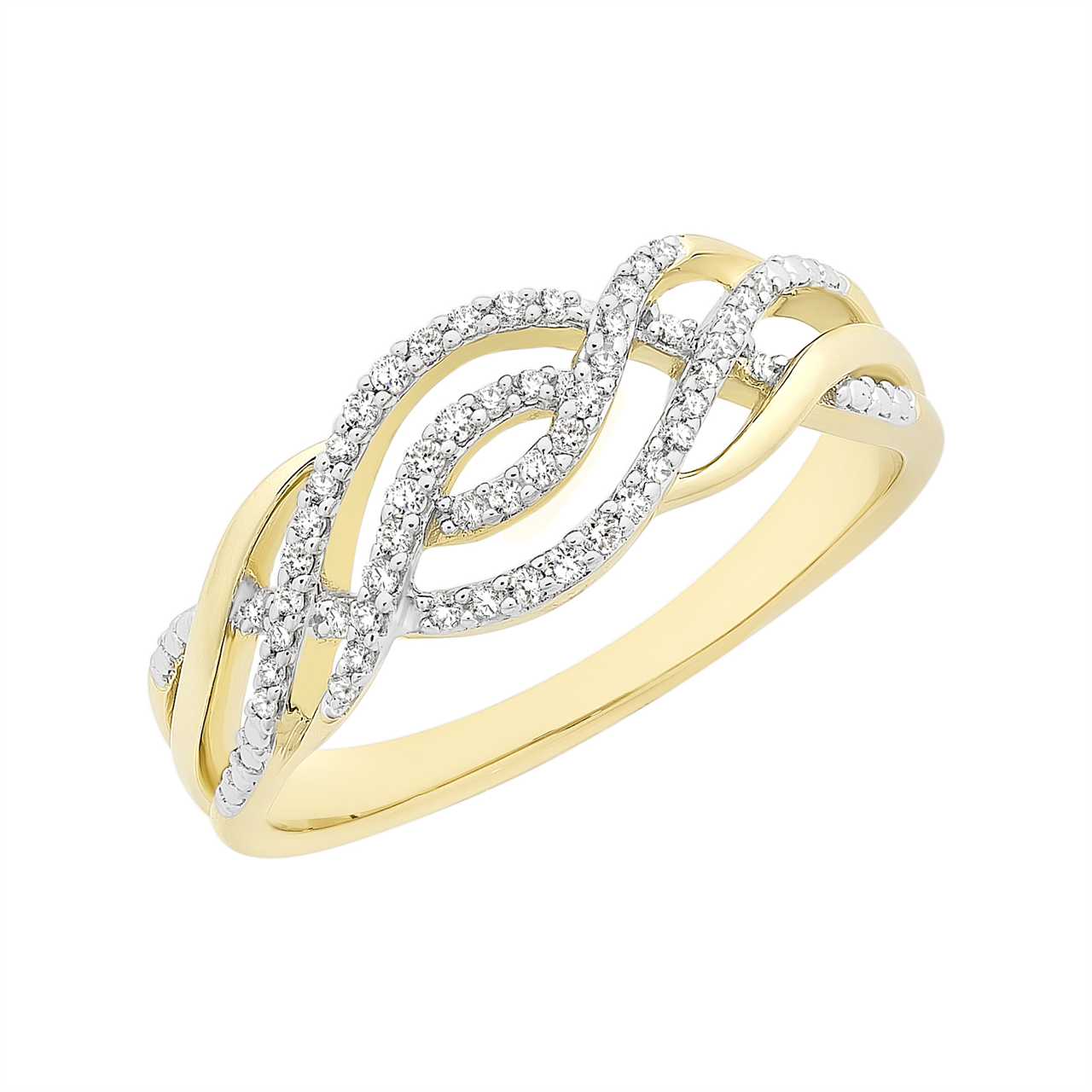 9ct Yellow Gold Diamond RING M3052