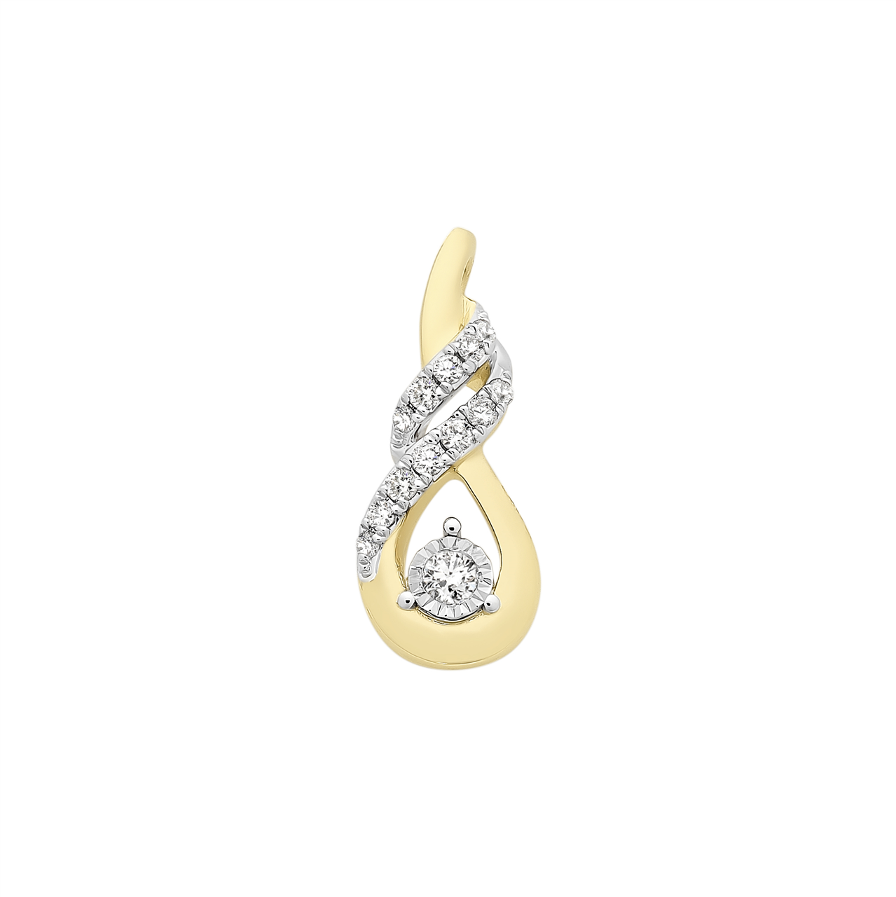 9ct Yellow Gold Diamond PENDANT