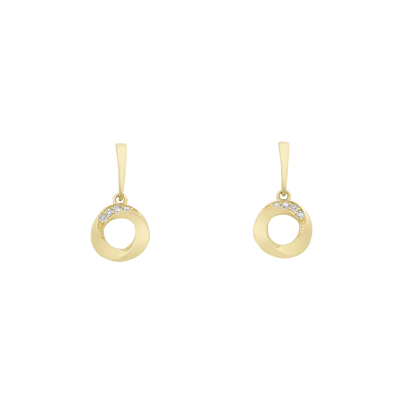 9ct Yellow Gold CZ EARRINGS