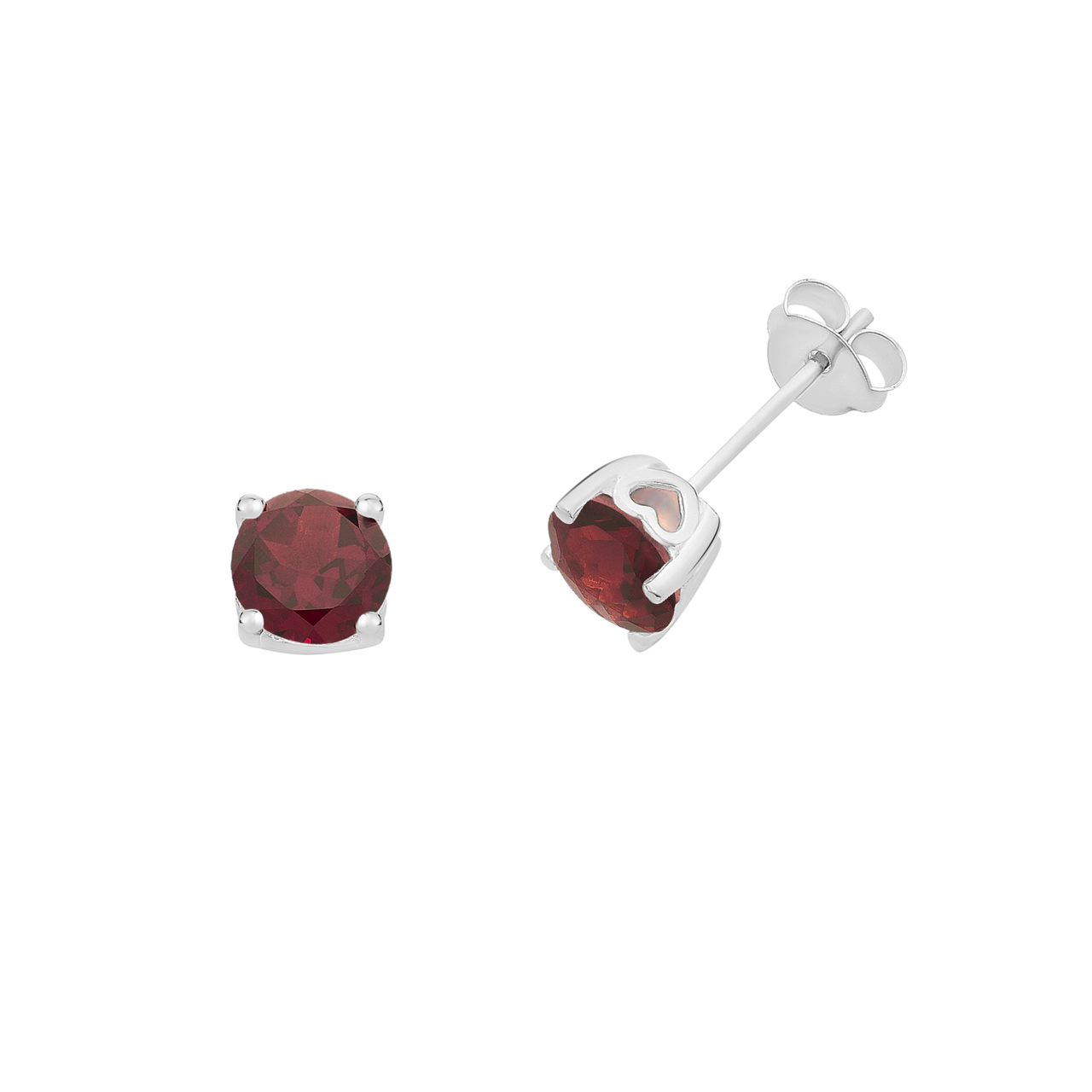 Sterling Silver GARNET EARRINGS
