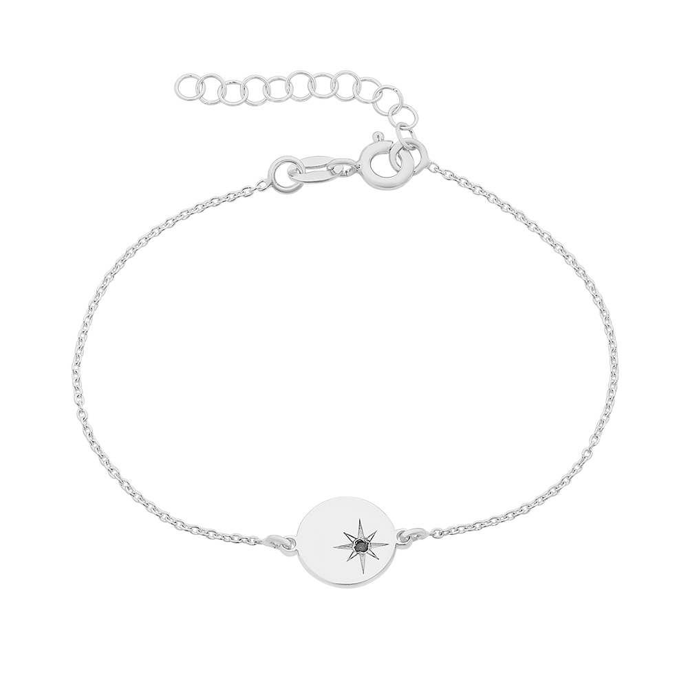 Sterling Silver blk Diamond bracelet