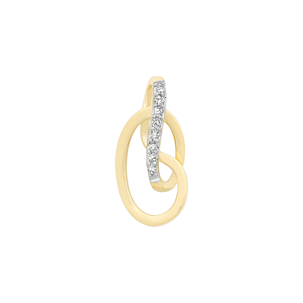 9ct Yellow Gold Diamond pendant