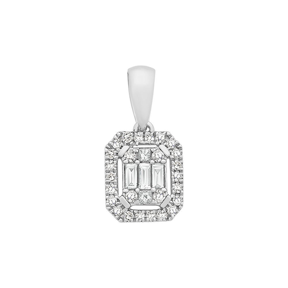 9ct White Gold PENDANT 0.30CT