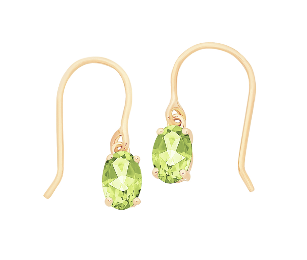 9ct Yellow Gold peridot earrings