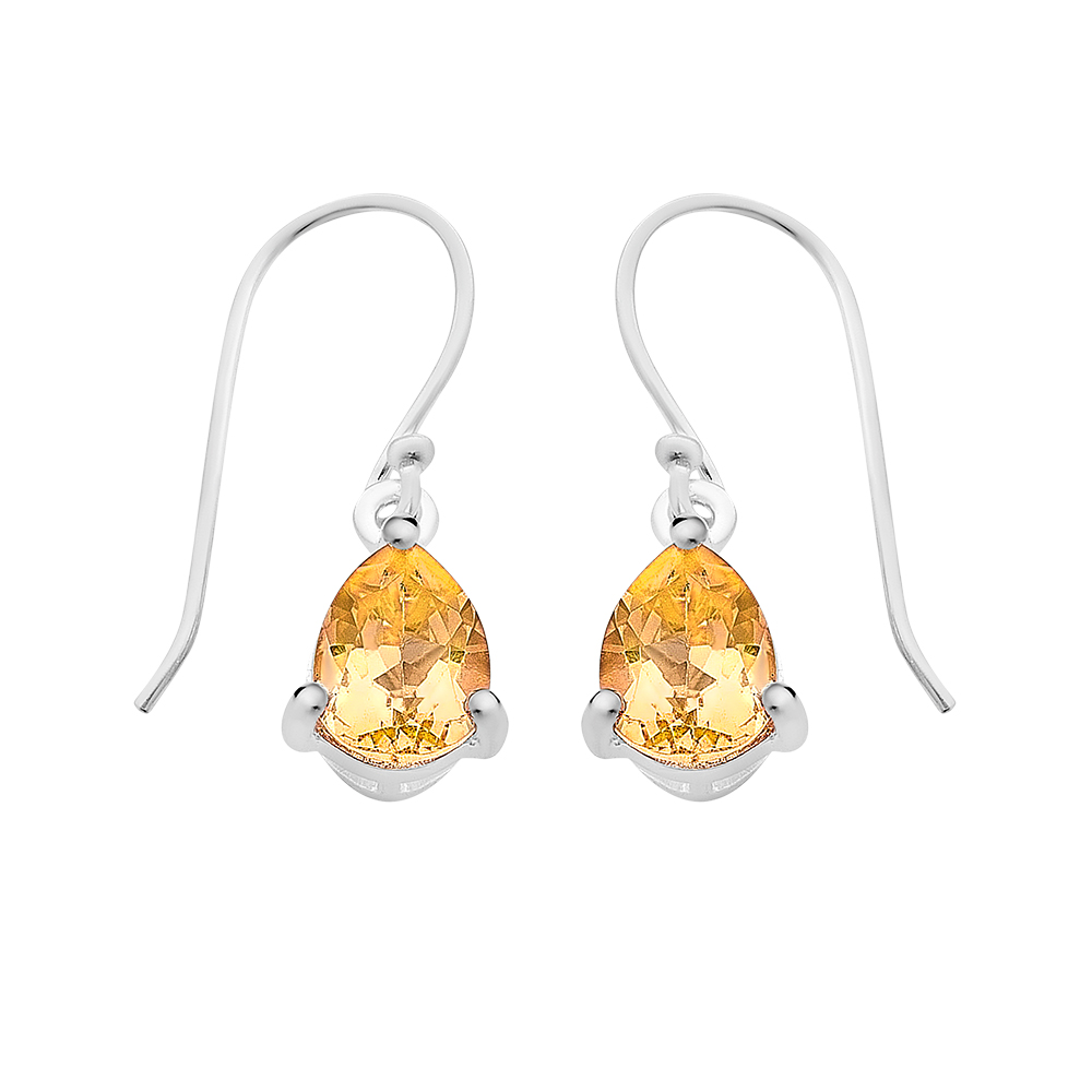 Sterling Silver citrine earrings