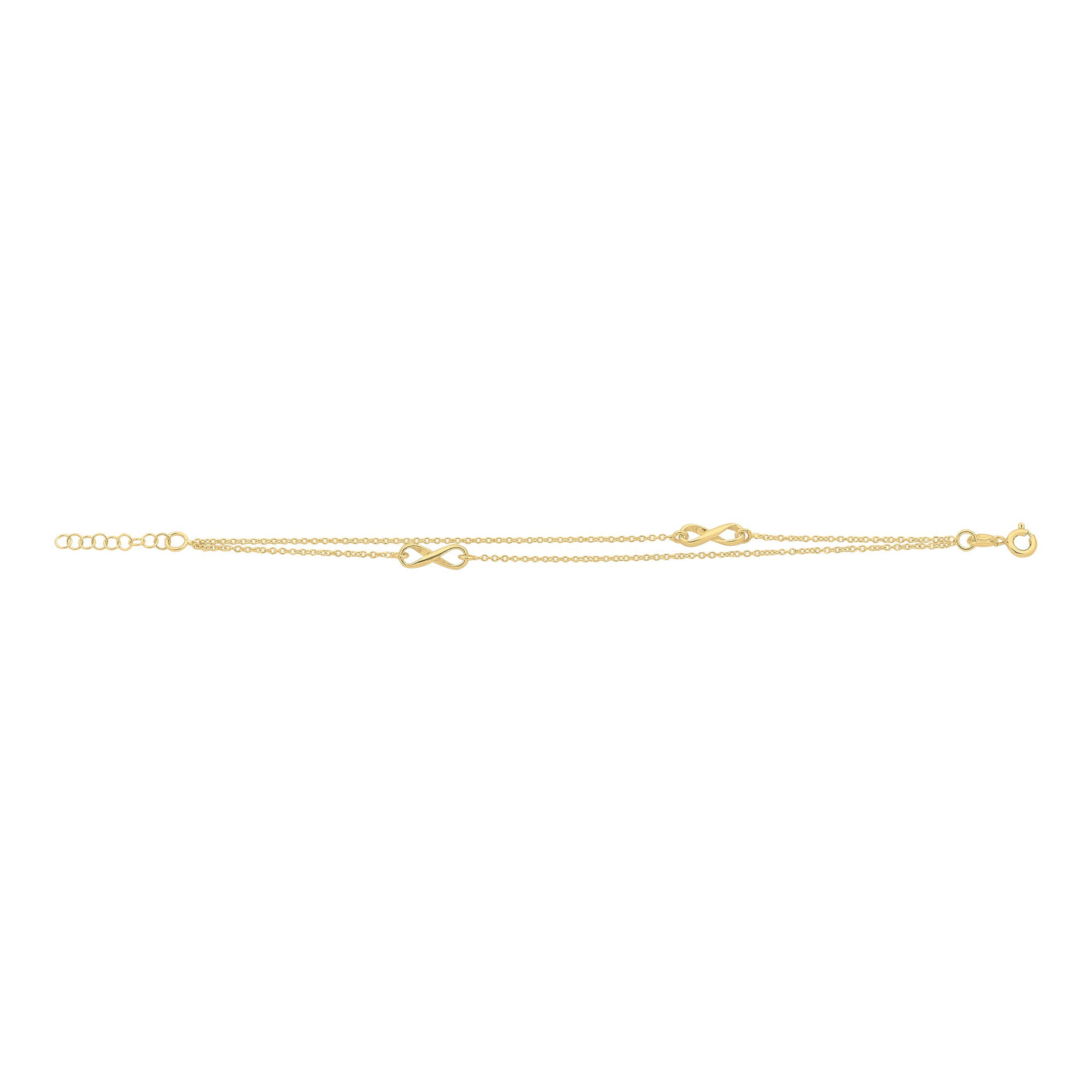Gold-plated Sterling Silver infinity bracelet