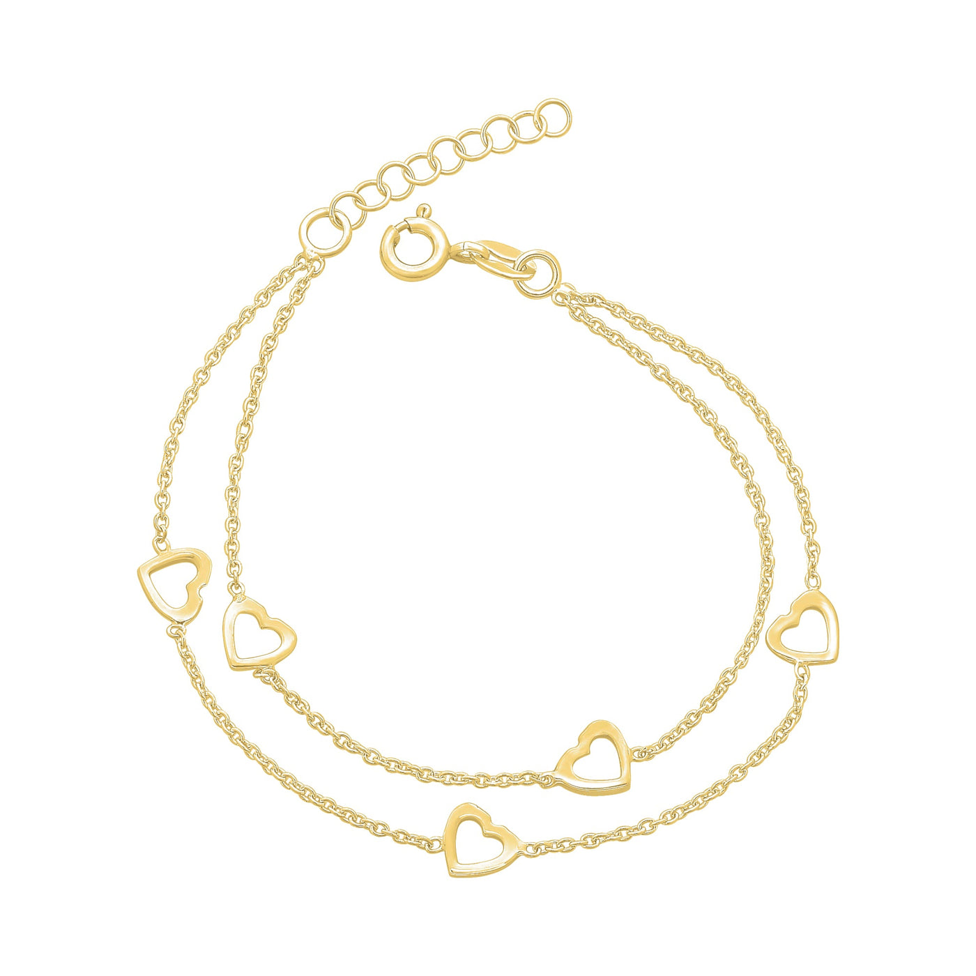 Lacouron Gold-plated Sterling Silver heart bracelet