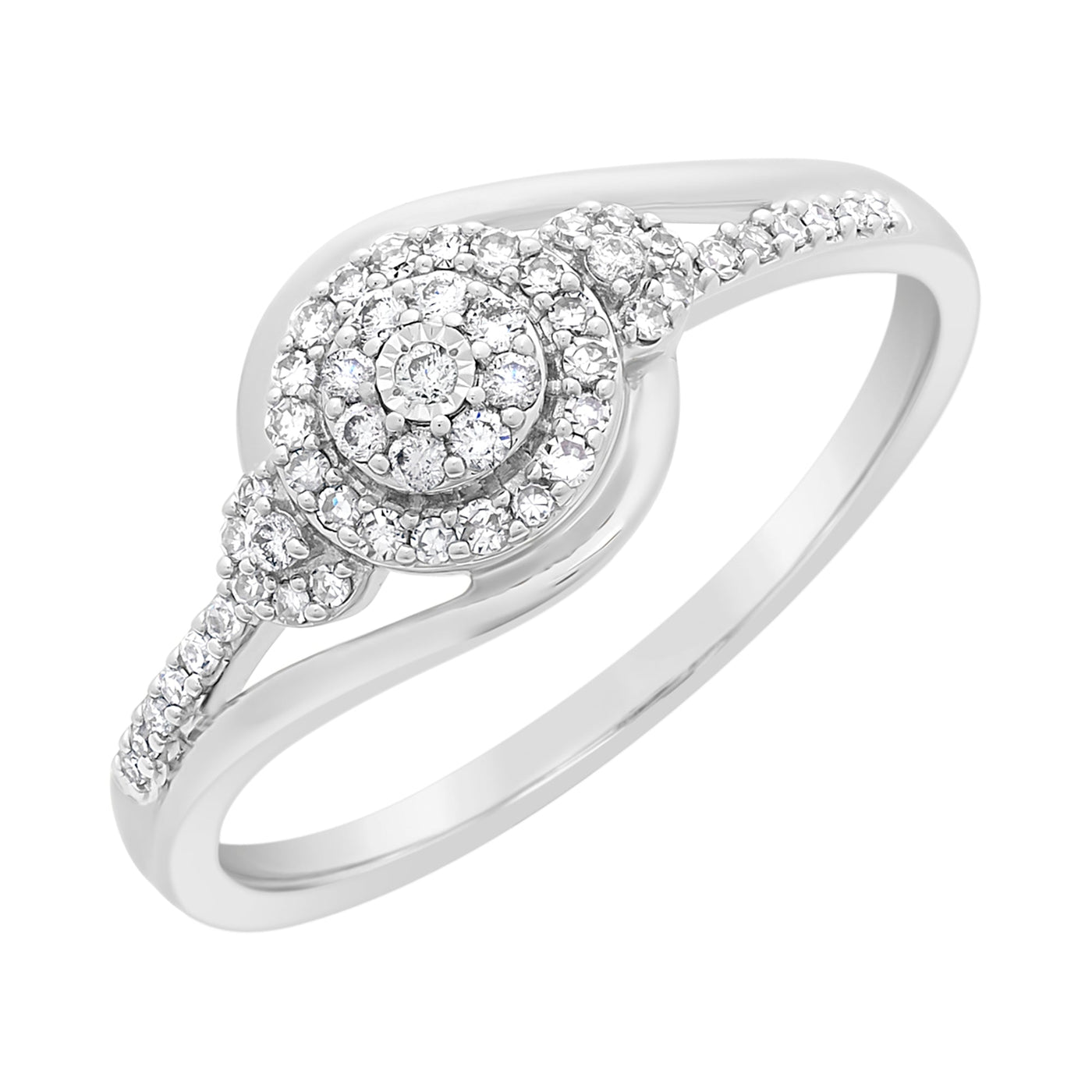 9ct White Gold 0.18ct Diamond ring