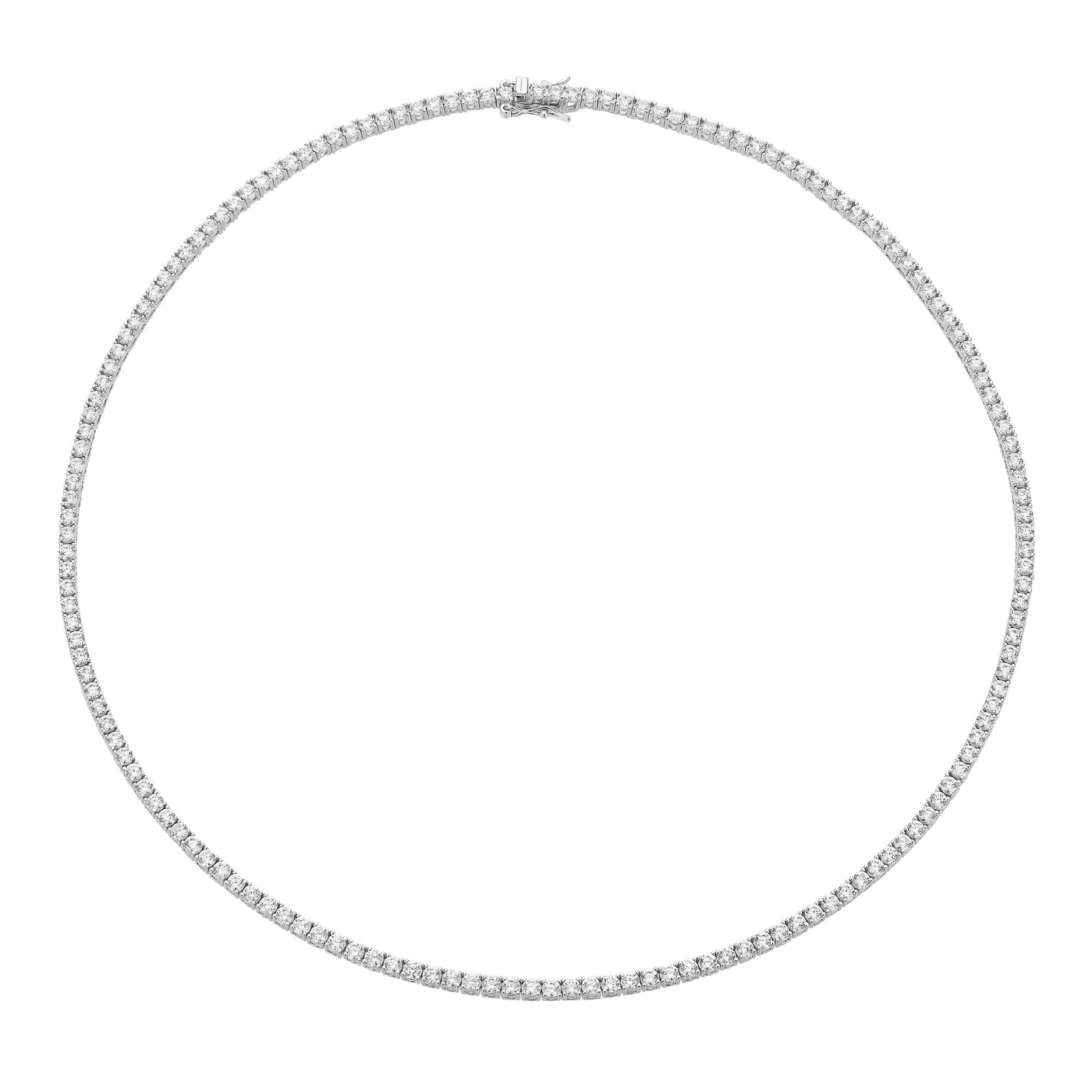 Sterling Silver CZ tennis Necklace