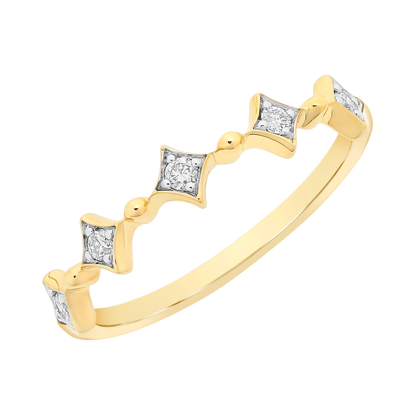 Lacouron 9ct Yellow Gold 0.11ct Diamond ring