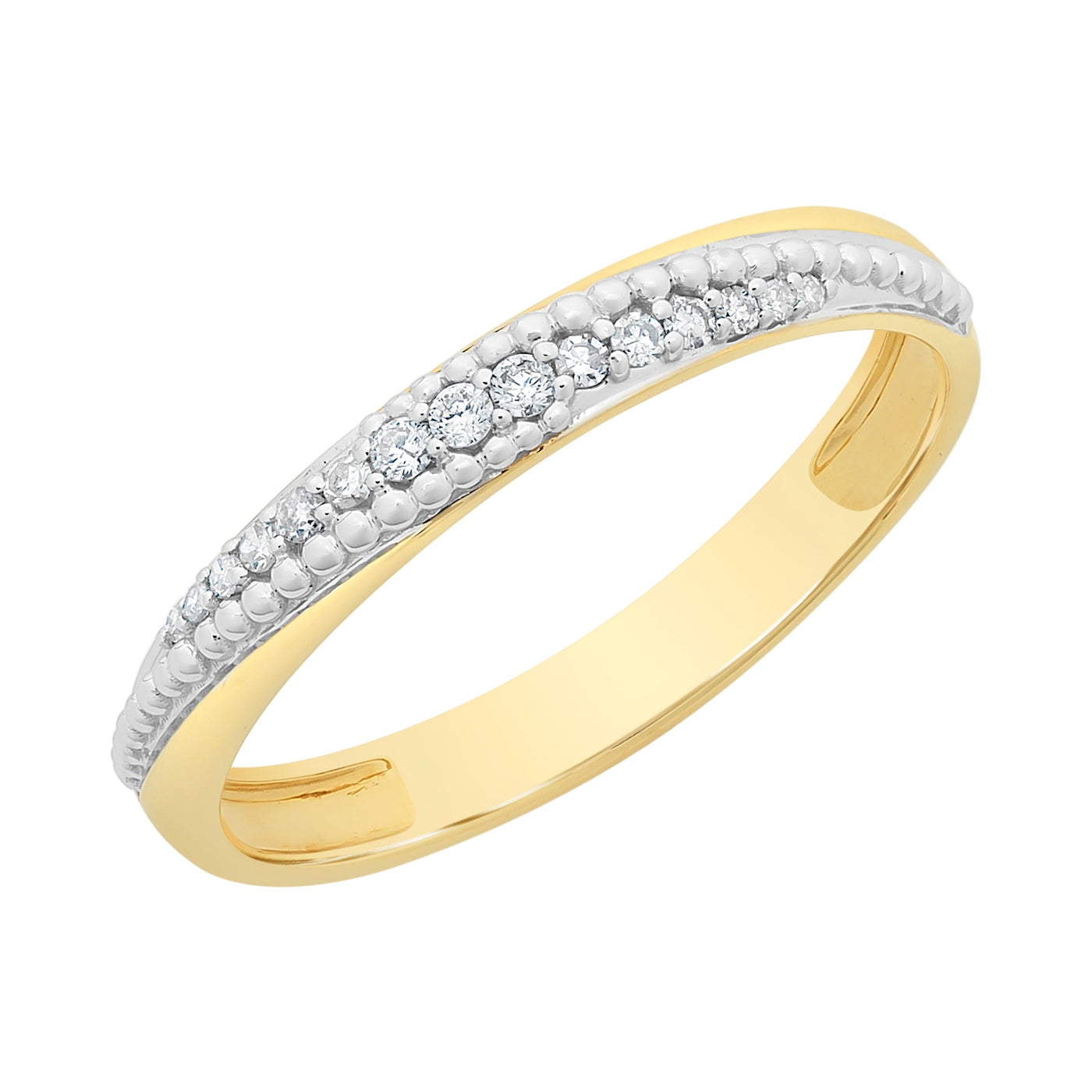 9ct Yellow Gold 0.09 Diamond ring