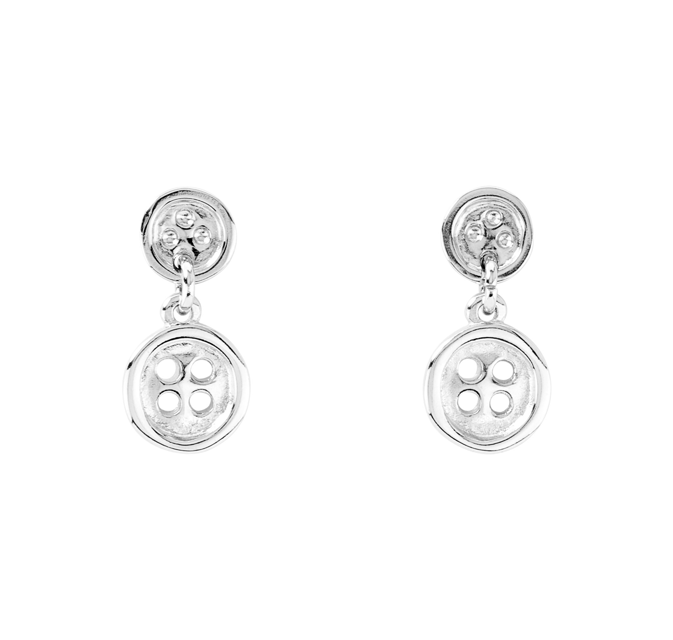 Unode50  DOUBLE TROUBLE EARRINGS Earring in metal plated in 15 micron silver.