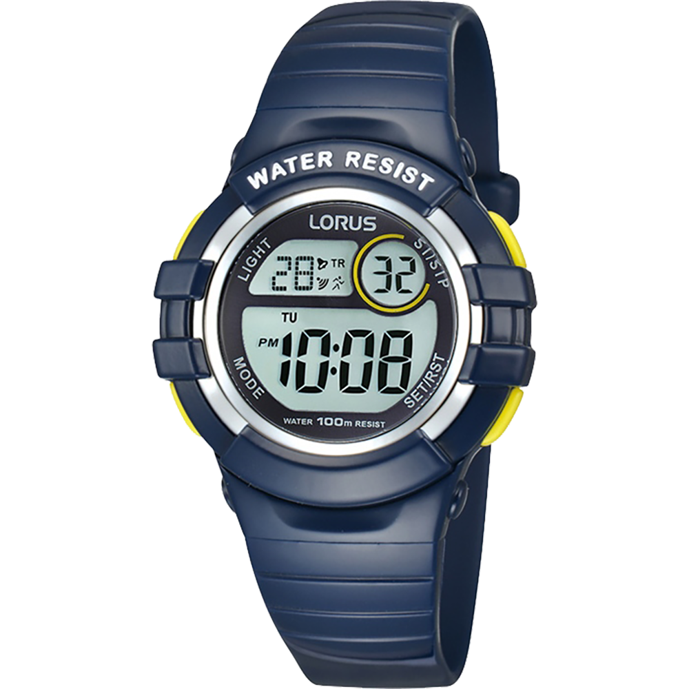 LORUS BLUE DIGITAL YOUTH SPORTS 100M