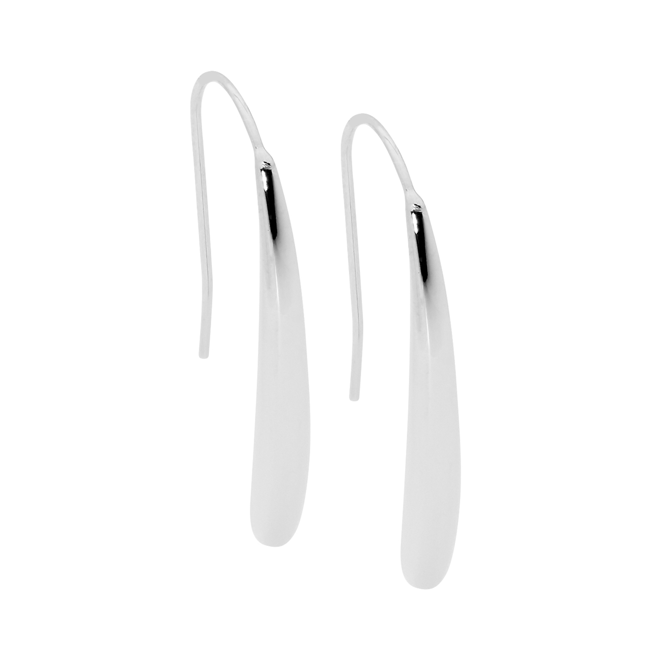 Stainless Steel 34mm Long Tear Drop Earrings