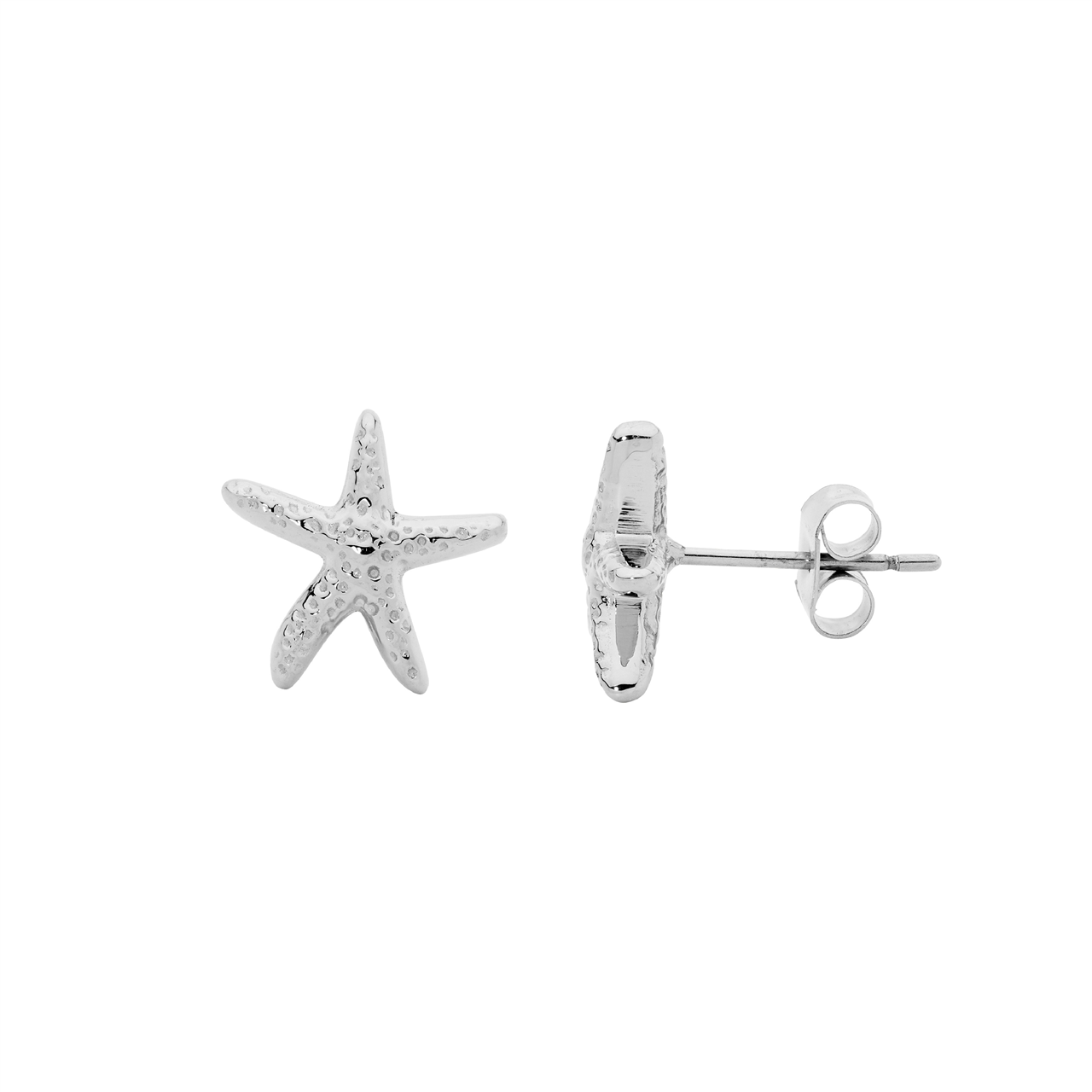 Stainless steel starfish stud earrings