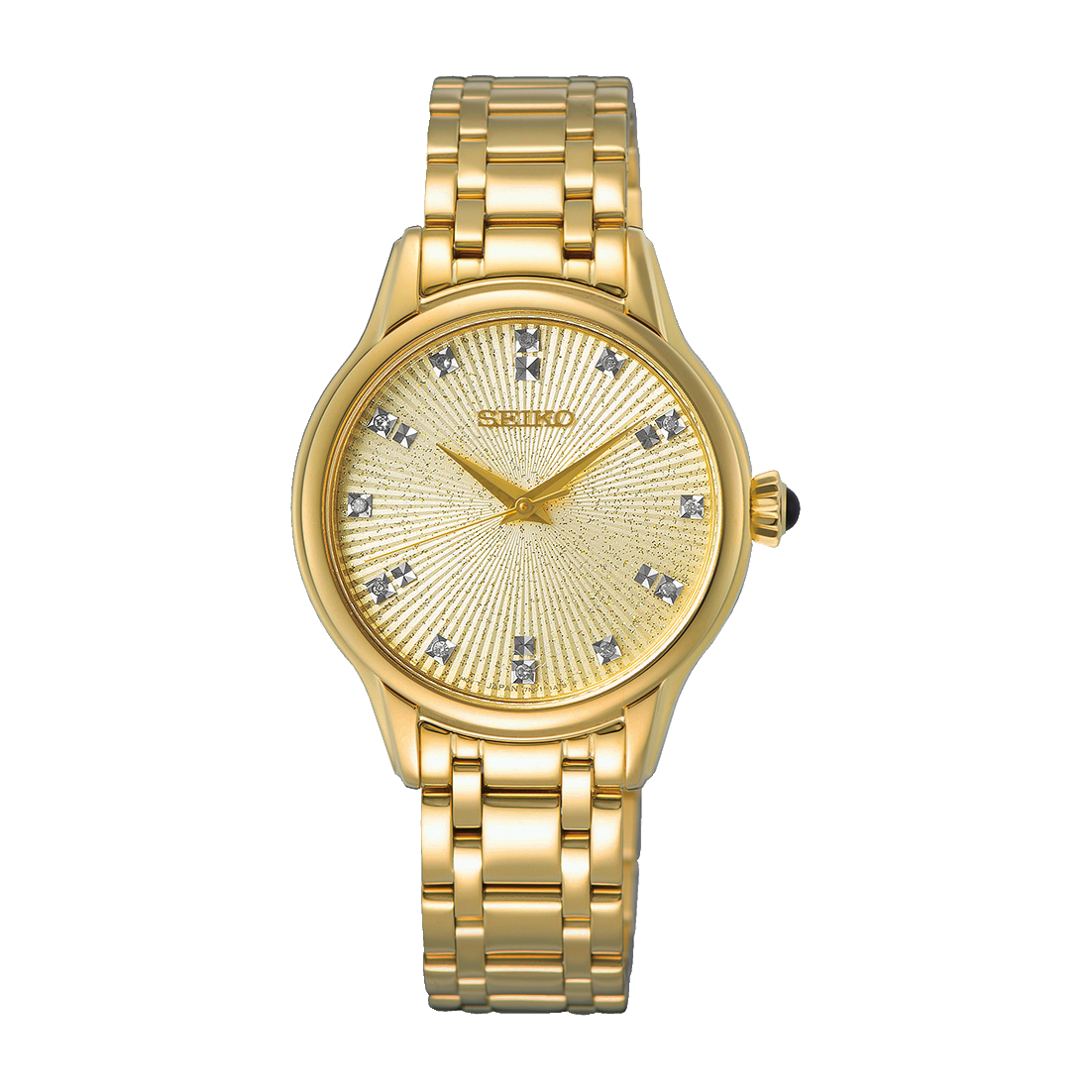 SEIKO Ladies Diamond Diamond Dress 50M Watch