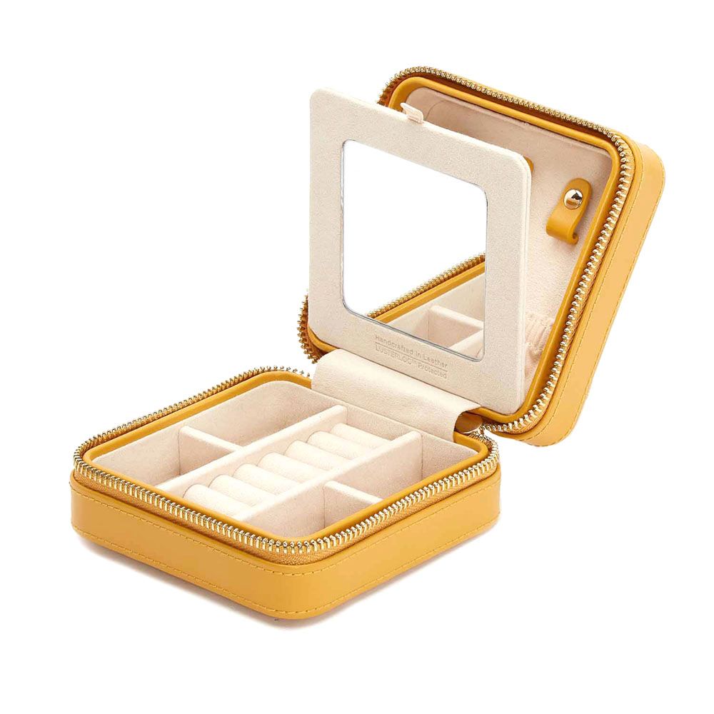 MARIA SMALL ZIP CASE MUSTARD